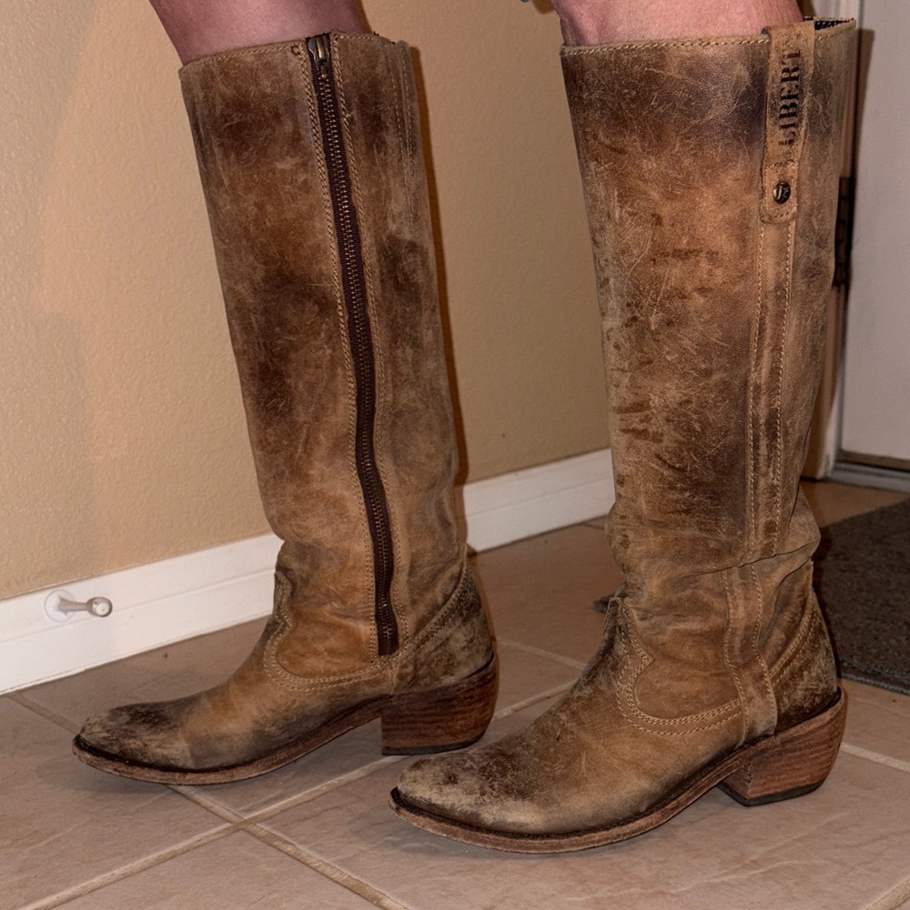 Liberty Brown Heeled Boots